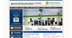 Desktop Screenshot of cajapolicia.gob.ar